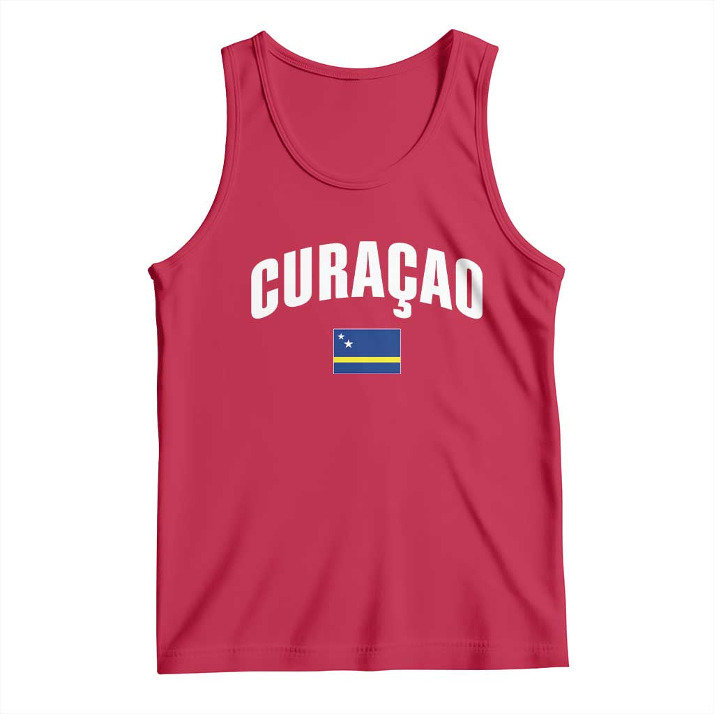 Curaçao National Flag Classic Heritage Tank Top Caribbean Pride Souvenir TS02 Red Print Your Wear