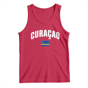 Curaçao National Flag Classic Heritage Tank Top Caribbean Pride Souvenir TS02 Red Print Your Wear