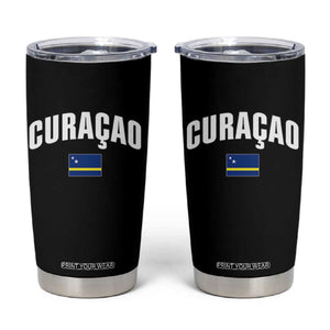 Curaçao National Flag Classic Heritage Tumbler Cup Caribbean Pride Souvenir TS02 Black Print Your Wear
