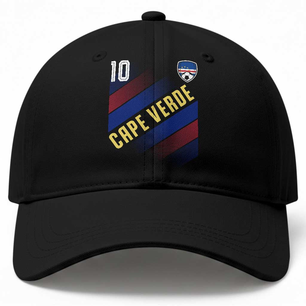 Cape Verde Soccer Jersey Style National Pride Baseball Cap Cabo Verde Football Fans Number 10 Athletic TS02 Print Your Wear