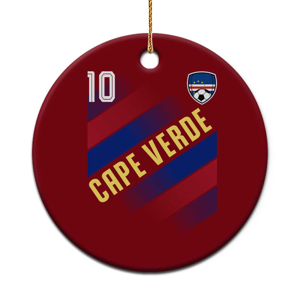 Cape Verde Soccer Jersey Style National Pride Ceramic Ornament Cabo Verde Football Fans Number 10 Athletic TS02 1pc Red Print Your Wear