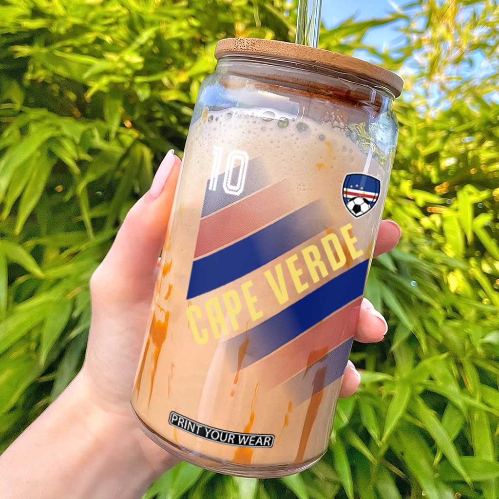 Cape Verde Soccer Jersey Style National Pride Glass Can Cabo Verde Football Fans Number 10 Athletic TS02 Black Print Your Wear