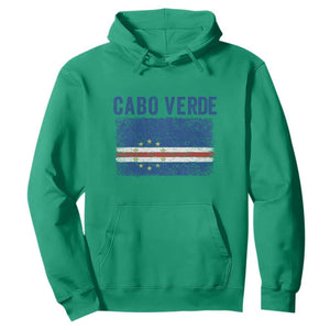 Cabo Verde Distressed Flag National Pride Hoodie Cape Verde Heritage Pride Retro Grunge Graphic TS02 Irish Green Print Your Wear