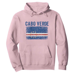 Cabo Verde Distressed Flag National Pride Hoodie Cape Verde Heritage Pride Retro Grunge Graphic TS02 Light Pink Print Your Wear