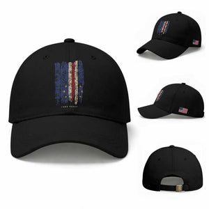 Cape Verde Vertical Brush Stroke Flag Graphic Baseball Cap Cabo Verde National Pride Artistic Gift TS02 Baseball Cap Universal Fit Black Print Your Wear