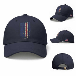 Cape Verde Vertical Brush Stroke Flag Graphic Baseball Cap Cabo Verde National Pride Artistic Gift TS02 Baseball Cap Universal Fit Navy Print Your Wear