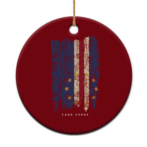 Cape Verde Vertical Brush Stroke Flag Graphic Ceramic Ornament Cabo Verde National Pride Artistic Gift TS02 1pc Red Print Your Wear