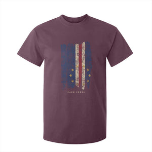 Cape Verde Vertical Brush Stroke Flag Graphic T Shirt For Kid Cabo Verde National Pride Artistic Gift TS02 Maroon Print Your Wear