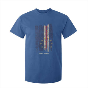 Cape Verde Vertical Brush Stroke Flag Graphic T Shirt For Kid Cabo Verde National Pride Artistic Gift TS02 Royal Blue Print Your Wear
