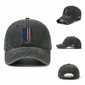 Cape Verde Vertical Brush Stroke Flag Graphic Washed Cotton Baseball Cap Cabo Verde National Pride Artistic Gift TS02 Washed Cap Universal Fit Dark Green Print Your Wear