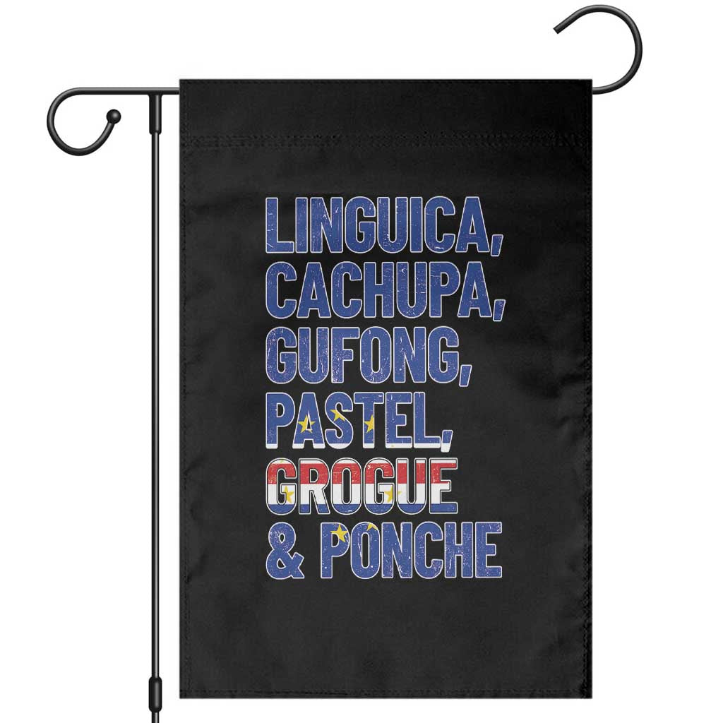 Cape Verde Traditional Food & Drinks List Garden Flag Cabo Verdean Cachupa Grogue Heritage Gift TS02 Black Print Your Wear