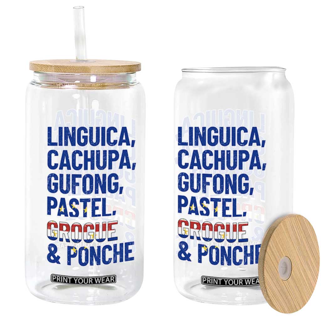 Cape Verde Traditional Food & Drinks List Glass Can Cabo Verdean Cachupa Grogue Heritage Gift TS02 Print Your Wear