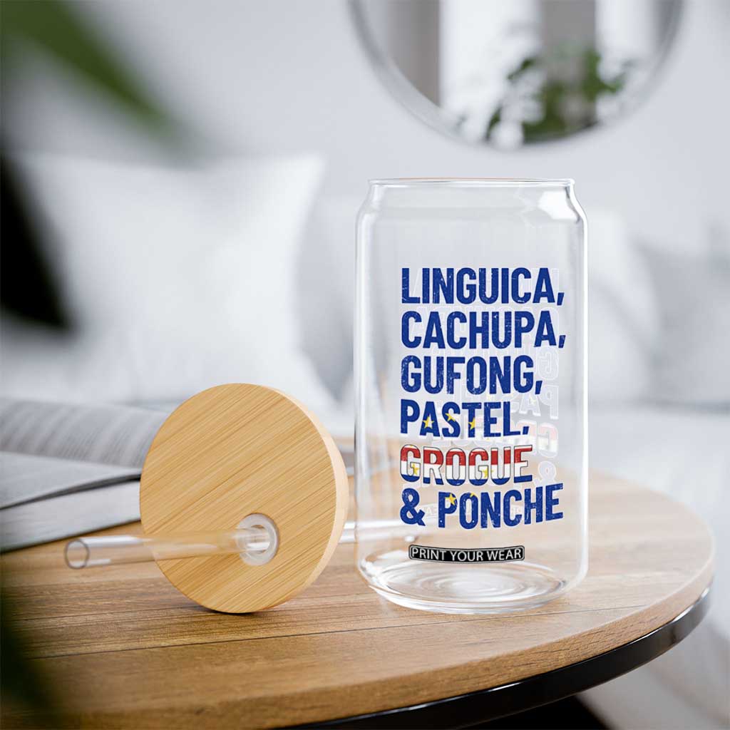 Cape Verde Traditional Food & Drinks List Glass Can Cabo Verdean Cachupa Grogue Heritage Gift TS02 Print Your Wear