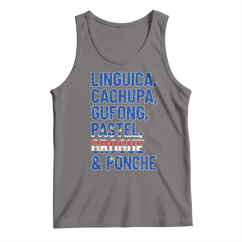 Cape Verde Traditional Food & Drinks List Tank Top Cabo Verdean Cachupa Grogue Heritage Gift TS02 Deep Heather Print Your Wear
