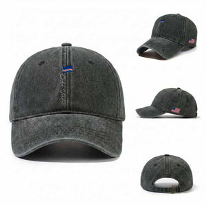 Cabo Verde Elegant Script Flag Graphic Washed Cotton Baseball Cap Cape Verde Minimalist Cursive National Pride Gift TS02 Washed Cap Universal Fit Dark Green Print Your Wear