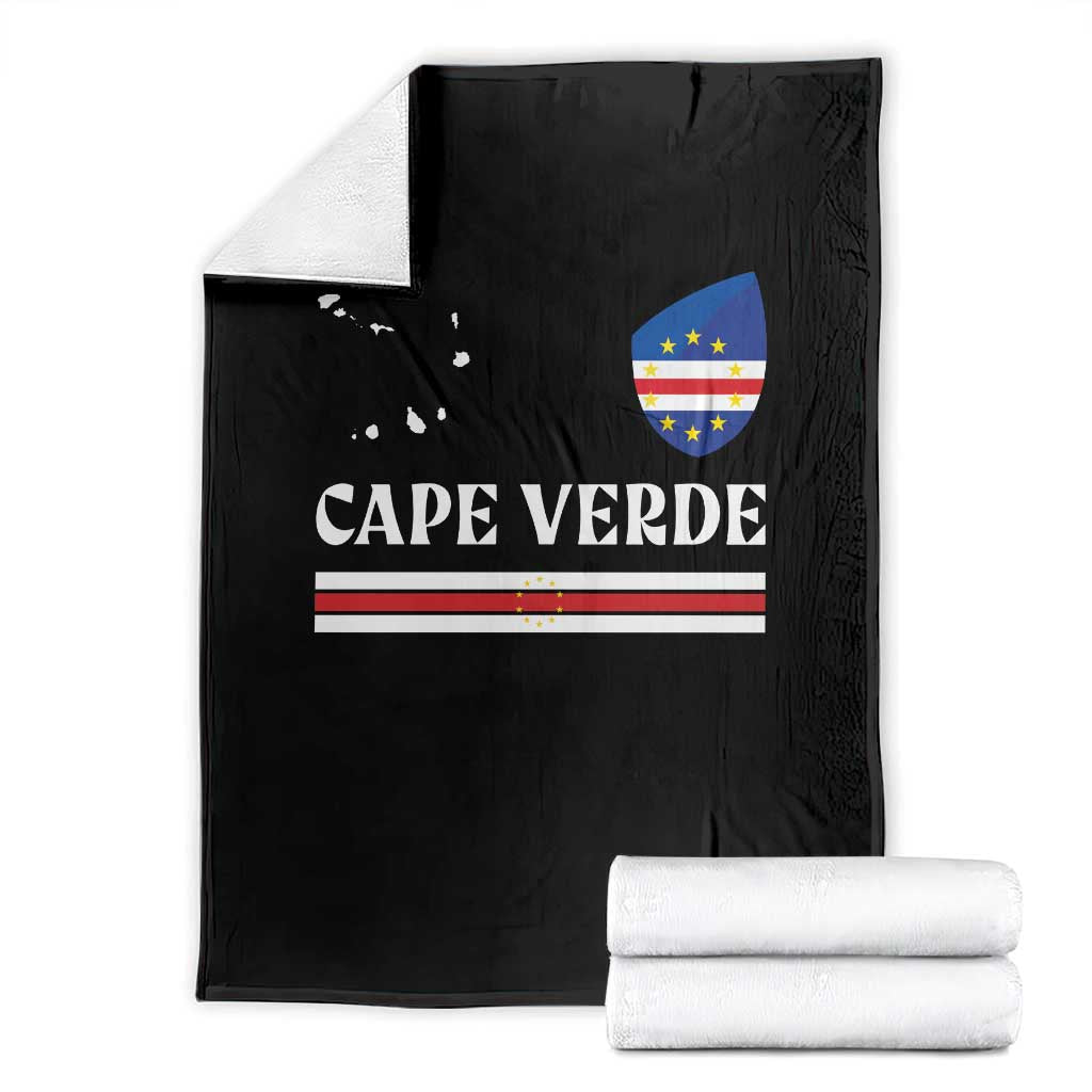 Cape Verde Country Map Shield Emblem Throw Blanket Cabo Verde Roots National Pride Gift TS02 Black Print Your Wear