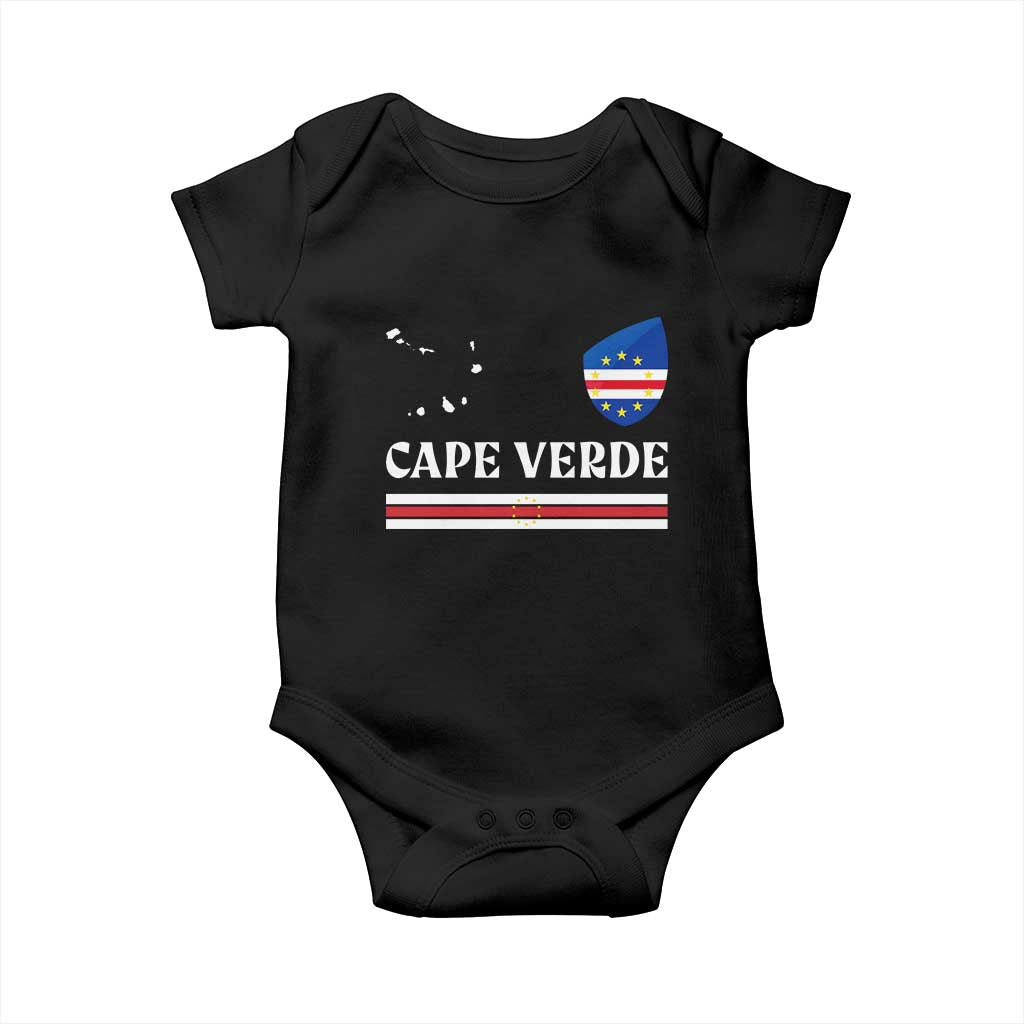 Cape Verde Country Map Shield Emblem Baby Onesie Cabo Verde Roots National Pride Gift TS02 Black Print Your Wear