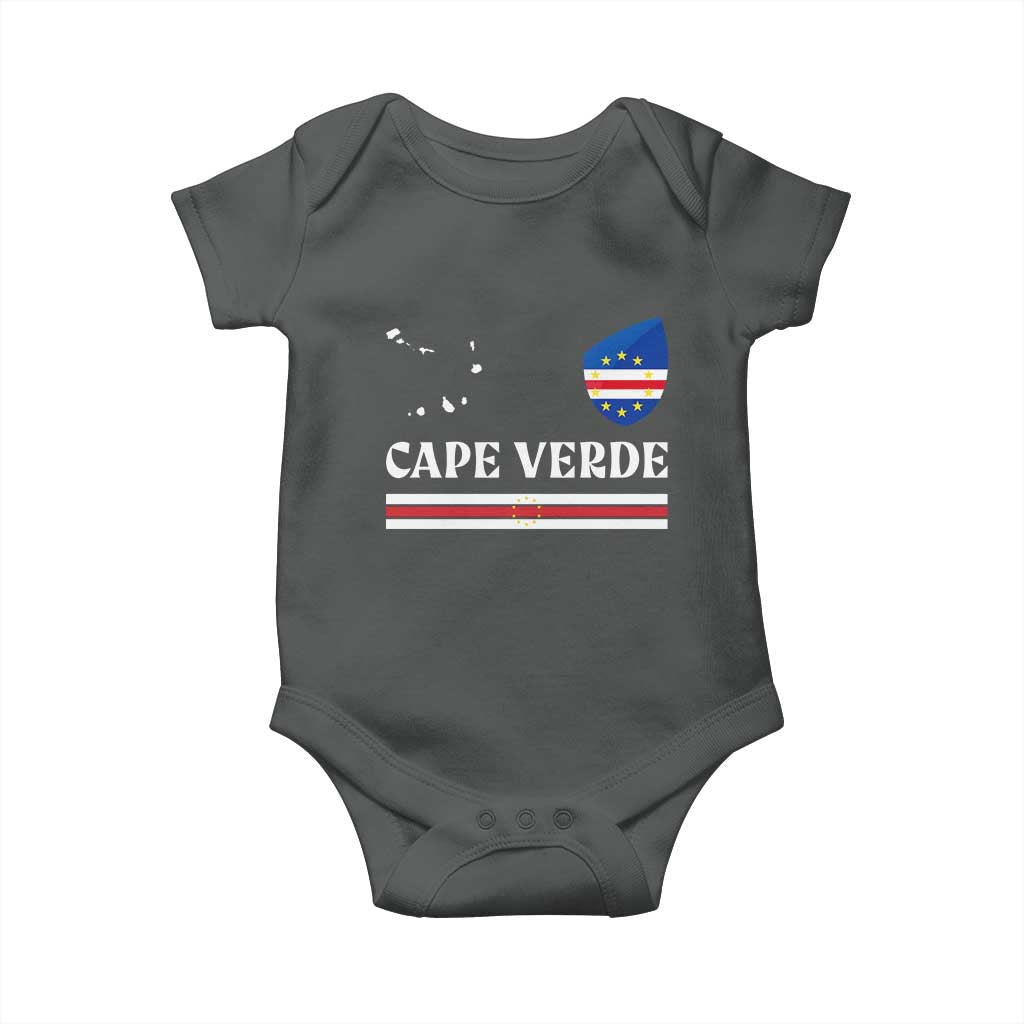 Cape Verde Country Map Shield Emblem Baby Onesie Cabo Verde Roots National Pride Gift TS02 Dark Heather Print Your Wear