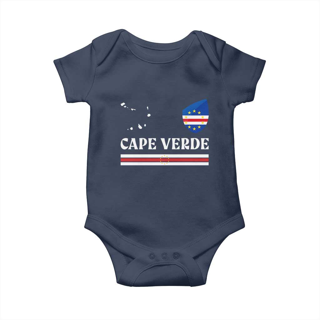 Cape Verde Country Map Shield Emblem Baby Onesie Cabo Verde Roots National Pride Gift TS02 Navy Print Your Wear