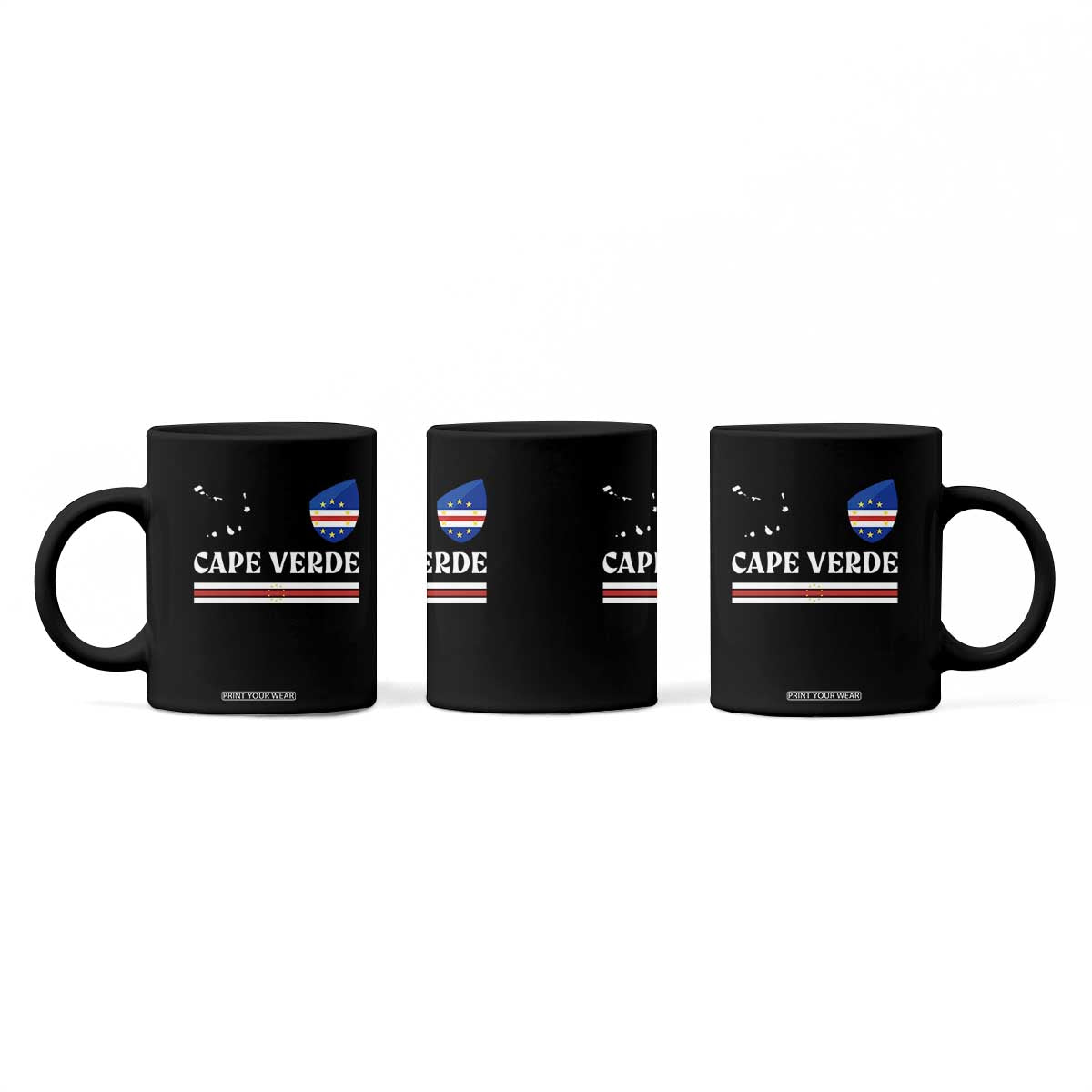Cape Verde Country Map Shield Emblem Coffee Mug Cabo Verde Roots National Pride Gift TS02 Print Your Wear