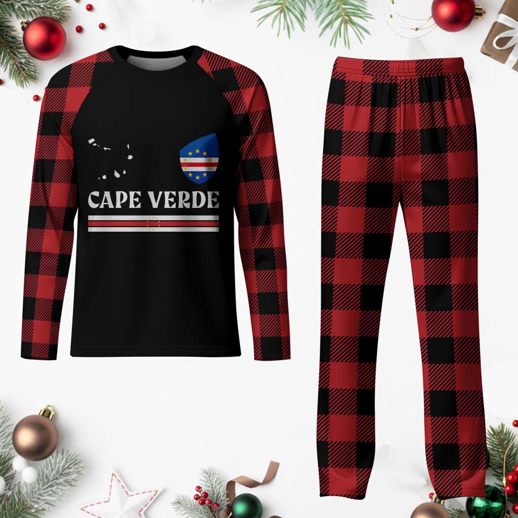 Cape Verde Country Map Shield Emblem Plaid Pajama Set Cabo Verde Roots National Pride Gift TS02 Buffalo Plaid Print Your Wear