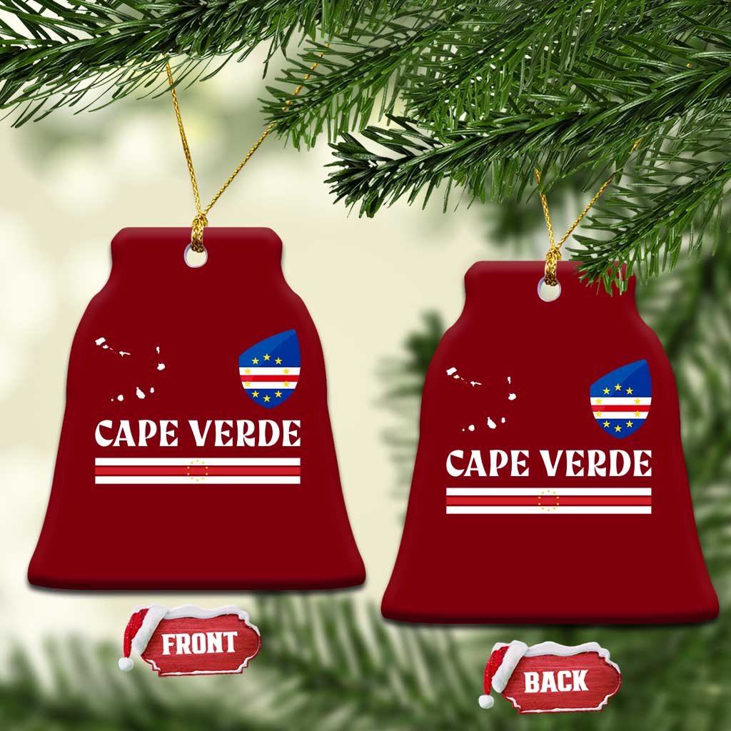 Cape Verde Country Map Shield Emblem Ceramic Ornament Cabo Verde Roots National Pride Gift TS02 Print Your Wear