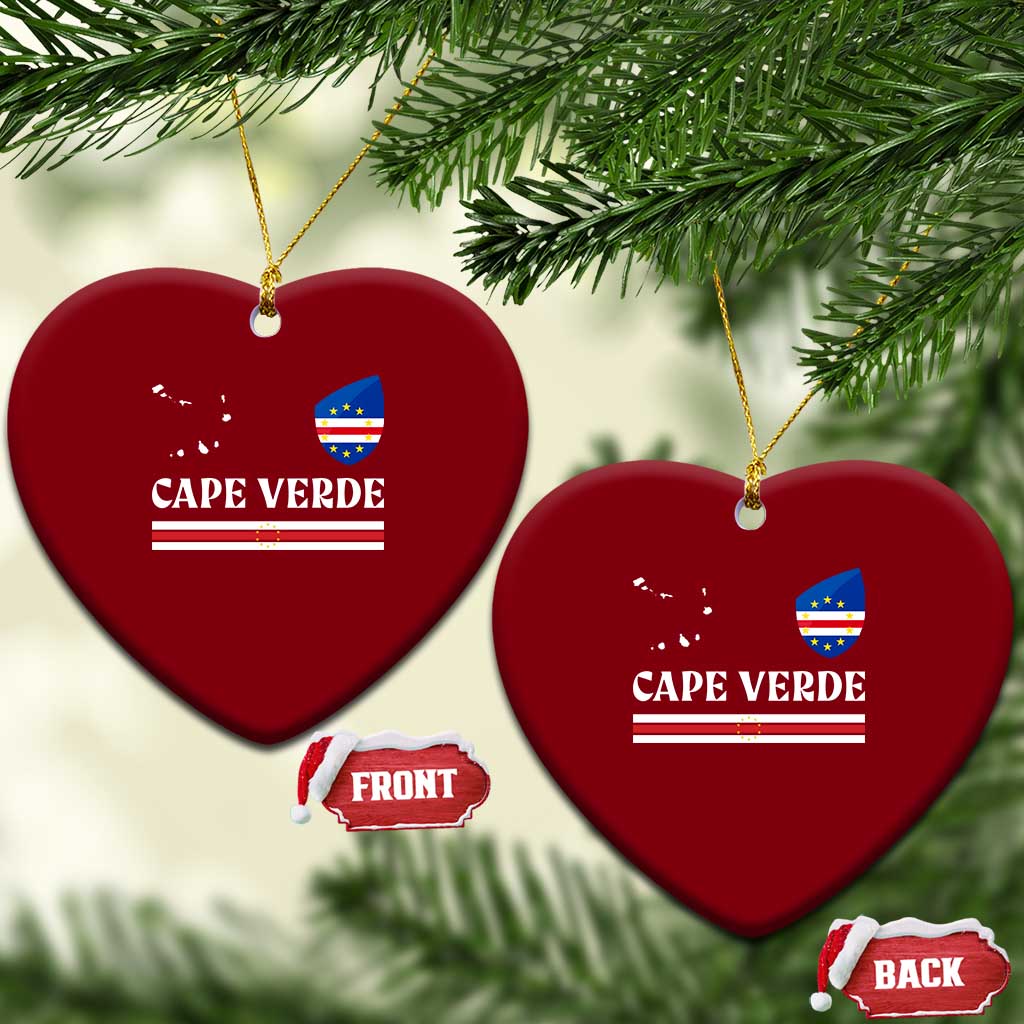 Cape Verde Country Map Shield Emblem Ceramic Ornament Cabo Verde Roots National Pride Gift TS02 Print Your Wear