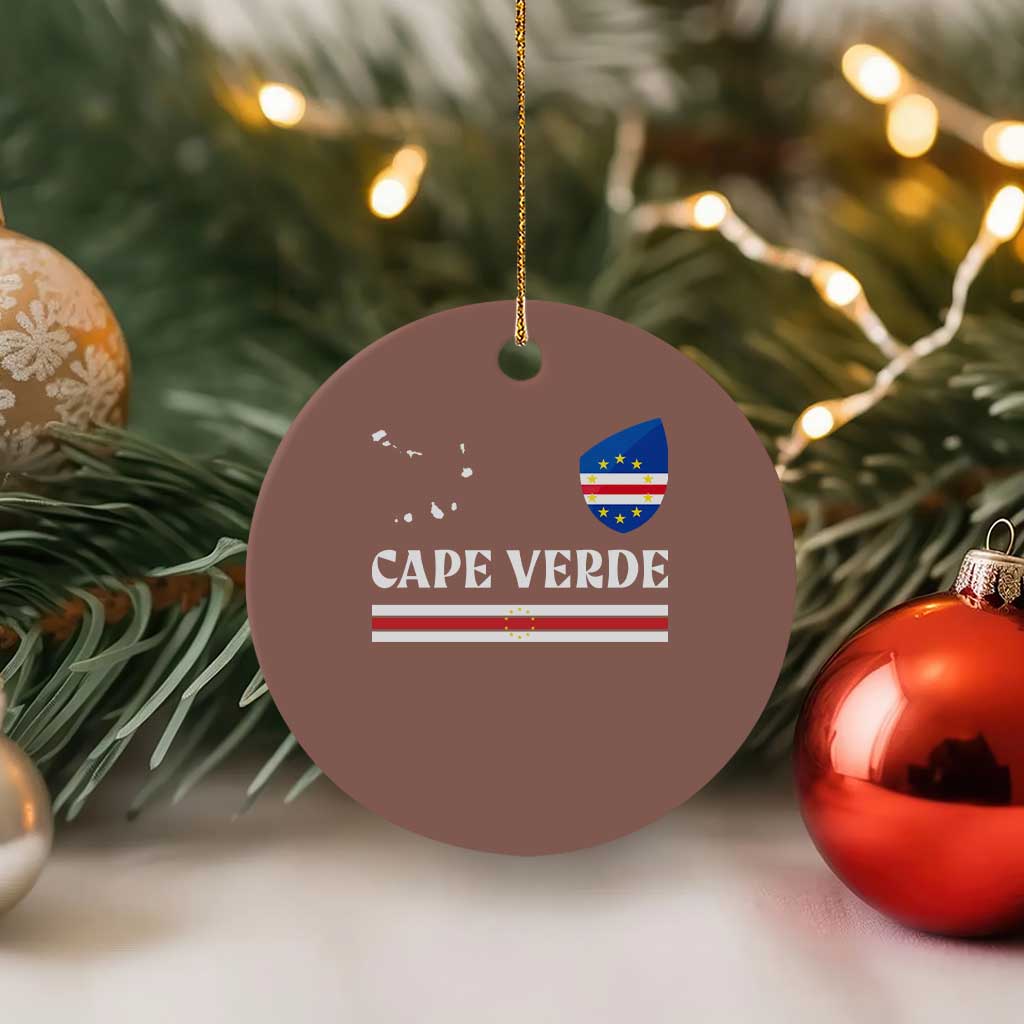 Cape Verde Country Map Shield Emblem Ceramic Ornament Cabo Verde Roots National Pride Gift TS02 1pc Mocha Print Your Wear