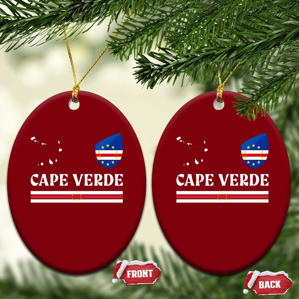 Cape Verde Country Map Shield Emblem Ceramic Ornament Cabo Verde Roots National Pride Gift TS02 Print Your Wear