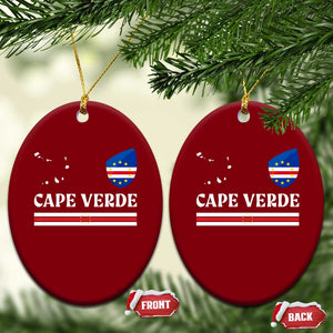 Cape Verde Country Map Shield Emblem Ceramic Ornament Cabo Verde Roots National Pride Gift TS02 Print Your Wear