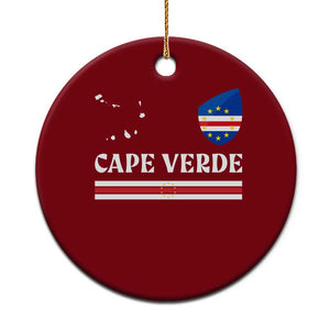 Cape Verde Country Map Shield Emblem Ceramic Ornament Cabo Verde Roots National Pride Gift TS02 1pc Red Print Your Wear