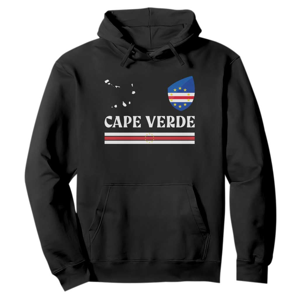 Cape Verde Country Map Shield Emblem Hoodie Cabo Verde Roots National Pride Gift TS02 Black Print Your Wear