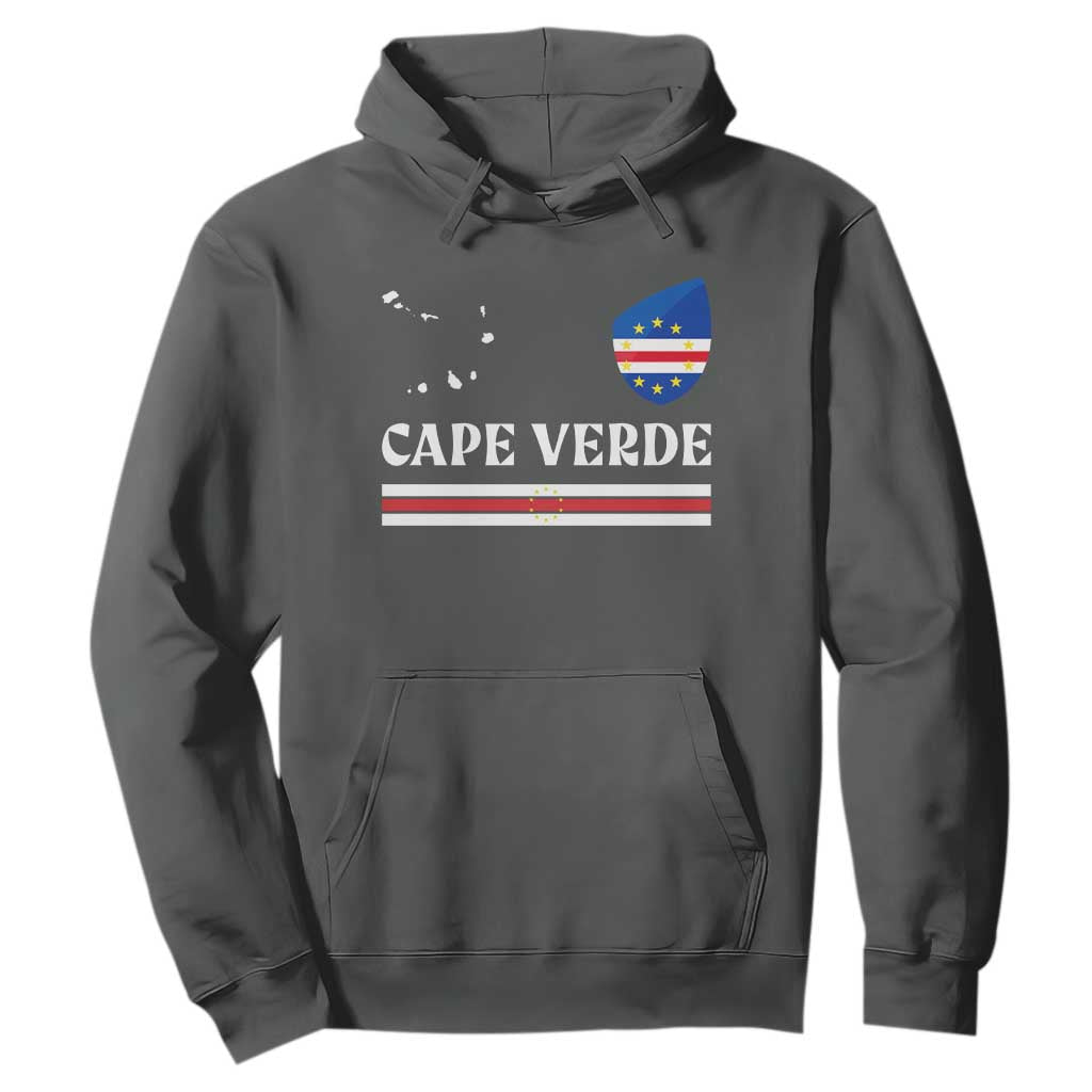 Cape Verde Country Map Shield Emblem Hoodie Cabo Verde Roots National Pride Gift TS02 Dark Heather Print Your Wear