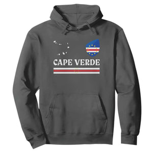 Cape Verde Country Map Shield Emblem Hoodie Cabo Verde Roots National Pride Gift TS02 Dark Heather Print Your Wear