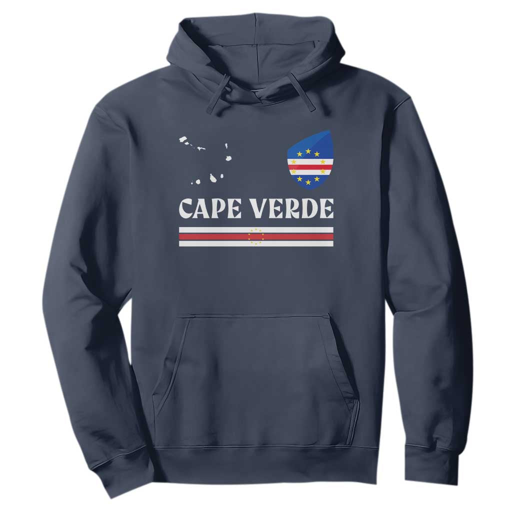 Cape Verde Country Map Shield Emblem Hoodie Cabo Verde Roots National Pride Gift TS02 Navy Print Your Wear