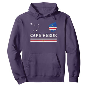 Cape Verde Country Map Shield Emblem Hoodie Cabo Verde Roots National Pride Gift TS02 Purple Print Your Wear