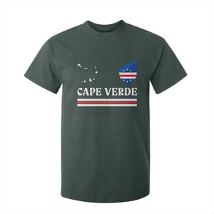 Cape Verde Country Map Shield Emblem T Shirt For Kid Cabo Verde Roots National Pride Gift TS02 Dark Forest Green Print Your Wear