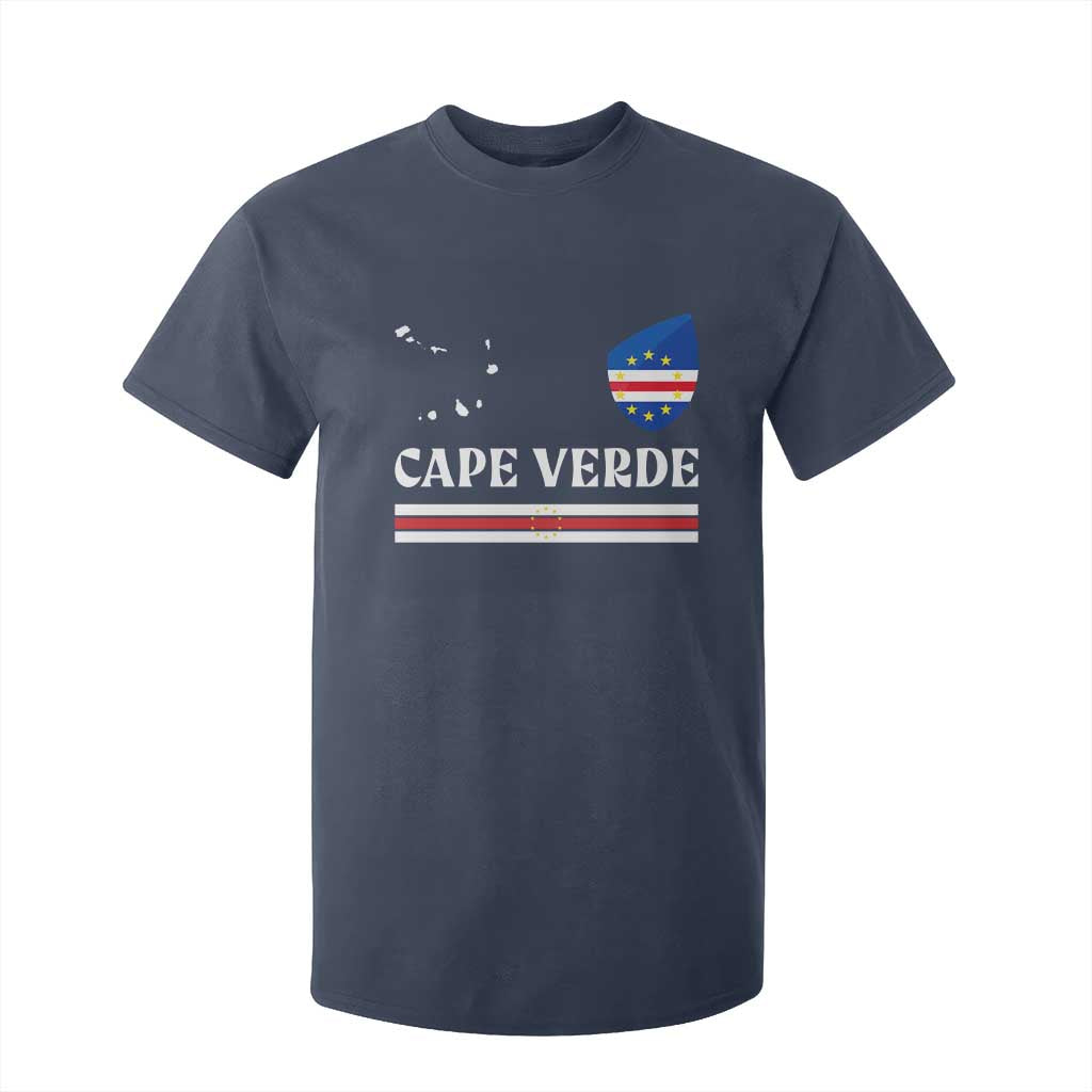 Cape Verde Country Map Shield Emblem T Shirt For Kid Cabo Verde Roots National Pride Gift TS02 Navy Print Your Wear