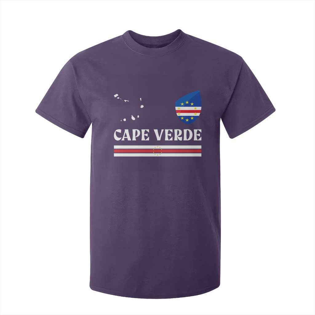 Cape Verde Country Map Shield Emblem T Shirt For Kid Cabo Verde Roots National Pride Gift TS02 Purple Print Your Wear