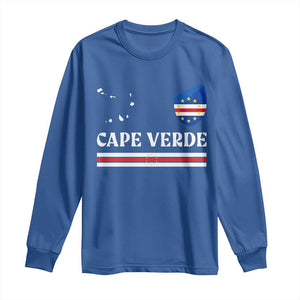 Cape Verde Country Map Shield Emblem Long Sleeve Shirt Cabo Verde Roots National Pride Gift TS02 Royal Blue Print Your Wear
