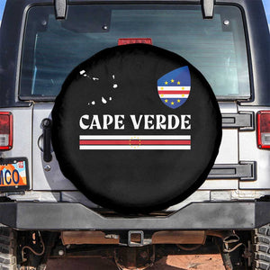 Cape Verde Country Map Shield Emblem Spare Tire Cover Cabo Verde Roots National Pride Gift TS02 No hole Black Print Your Wear