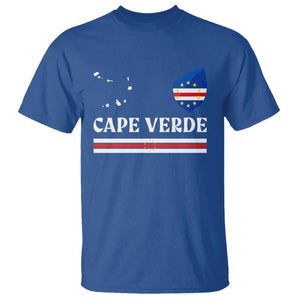 Cape Verde Country Map Shield Emblem T Shirt Cabo Verde Roots National Pride Gift TS02 Royal Blue Print Your Wear