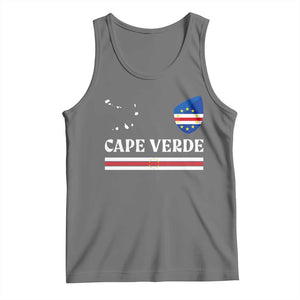 Cape Verde Country Map Shield Emblem Tank Top Cabo Verde Roots National Pride Gift TS02 Black Heather Print Your Wear