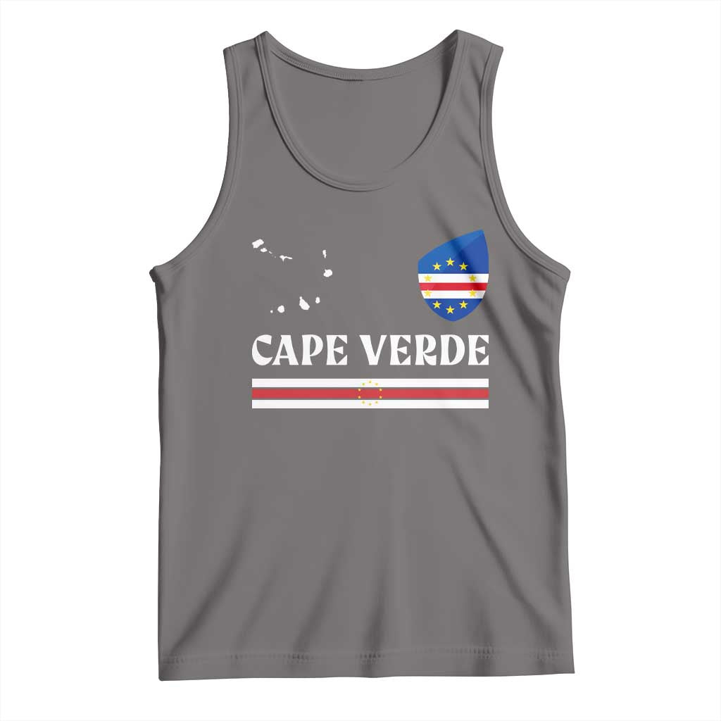 Cape Verde Country Map Shield Emblem Tank Top Cabo Verde Roots National Pride Gift TS02 Deep Heather Print Your Wear