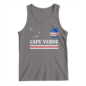 Cape Verde Country Map Shield Emblem Tank Top Cabo Verde Roots National Pride Gift TS02 Deep Heather Print Your Wear