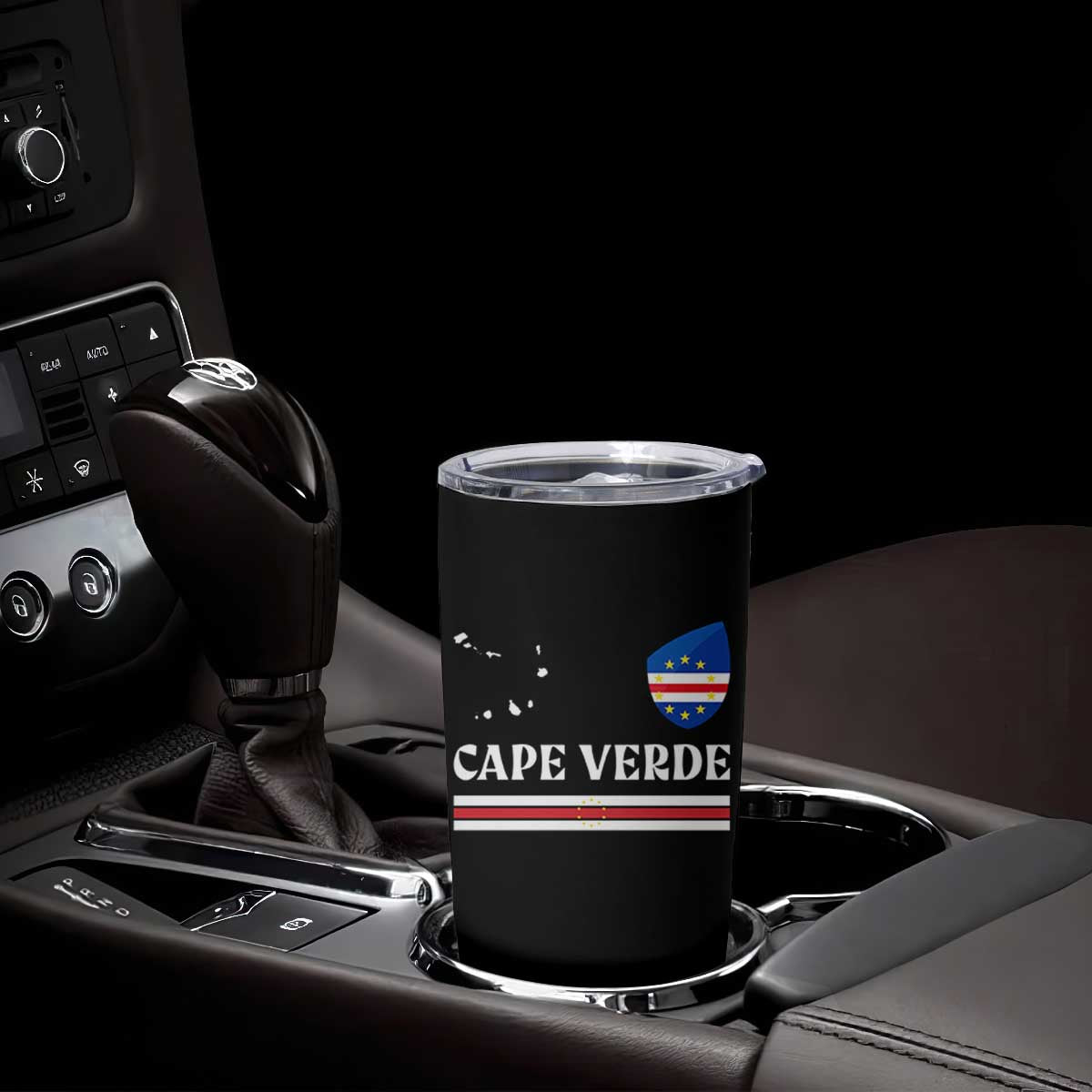 Cape Verde Country Map Shield Emblem Tumbler Cup Cabo Verde Roots National Pride Gift TS02 Print Your Wear