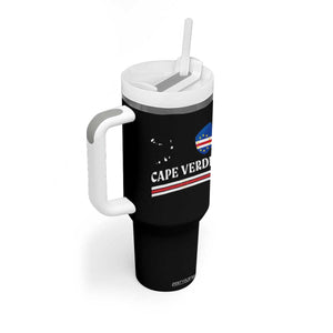 Cape Verde Country Map Shield Emblem Tumbler With Handle Cabo Verde Roots National Pride Gift TS02 Print Your Wear