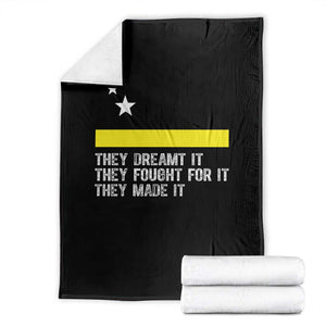 Curaçao Flag History Pride Throw Blanket They Dreamt Fought Made It TS02 Black Print Your Wear