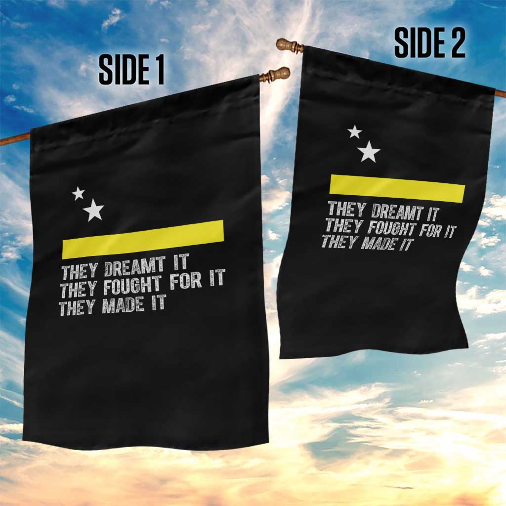 Curaçao Flag History Pride Garden Flag They Dreamt Fought Made It TS02 Print Your Wear