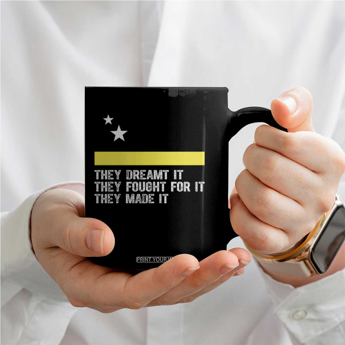 Curaçao Flag History Pride Coffee Mug They Dreamt Fought Made It TS02 Print Your Wear